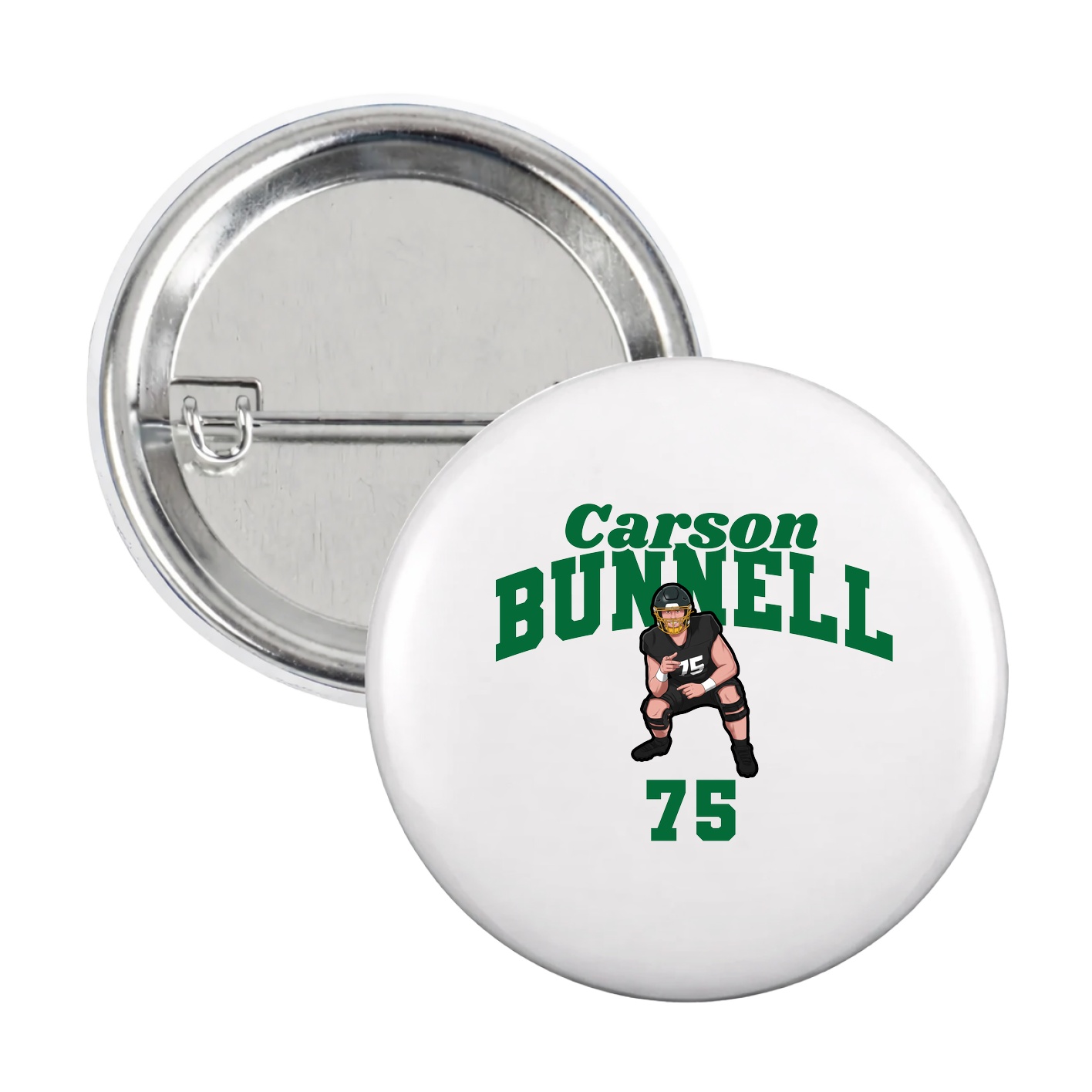 Game Day Button — Signature Arch in White