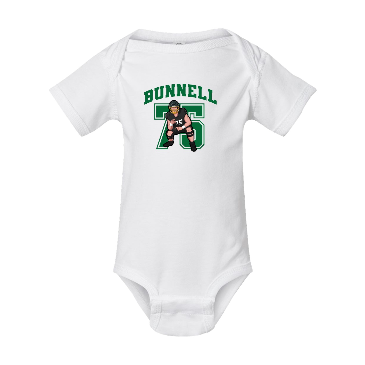 Baby Onesie — Number in White