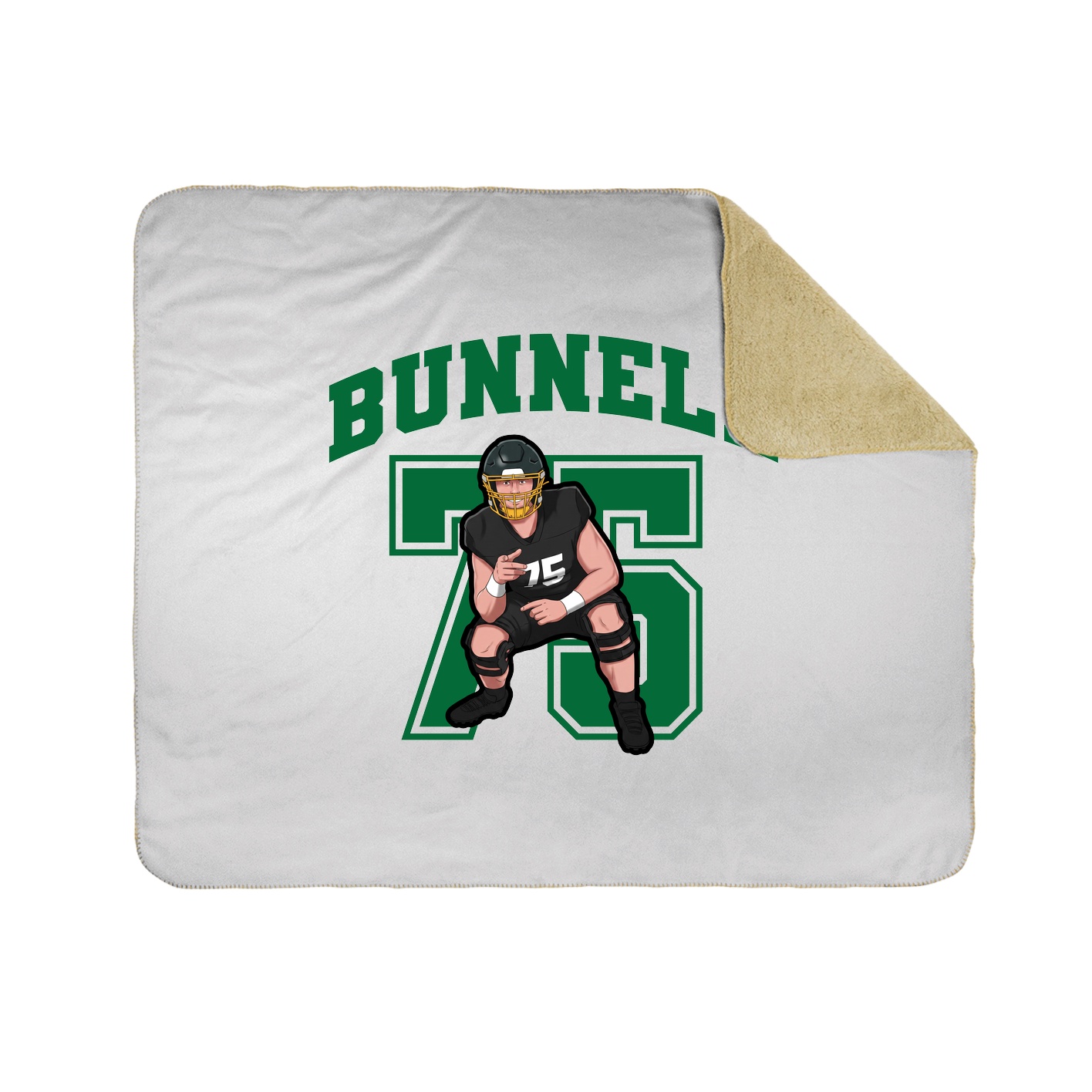 Throw Blanket — Number in White