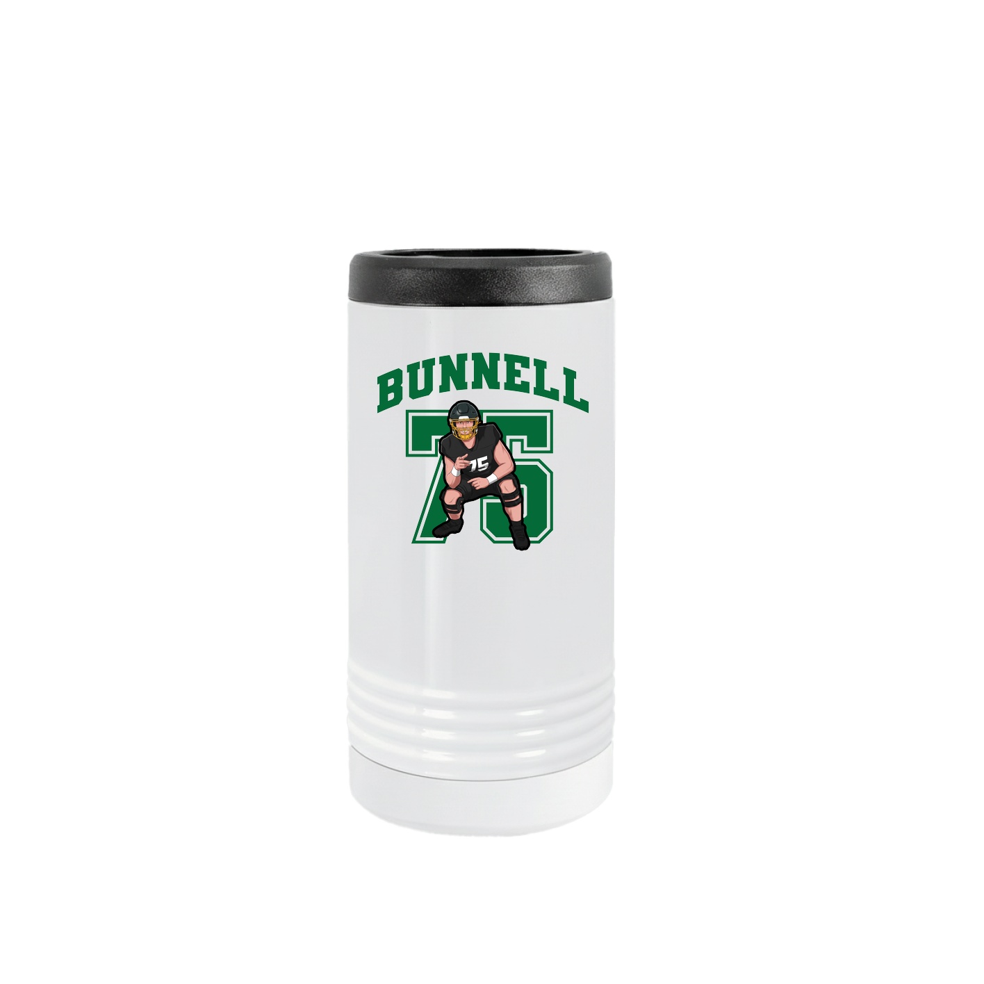 Slim Beverage Holder — Number in White