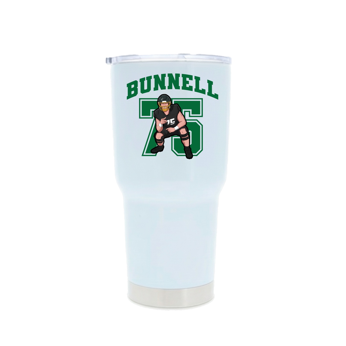 30oz Stainless Steel Tumbler — Number in White