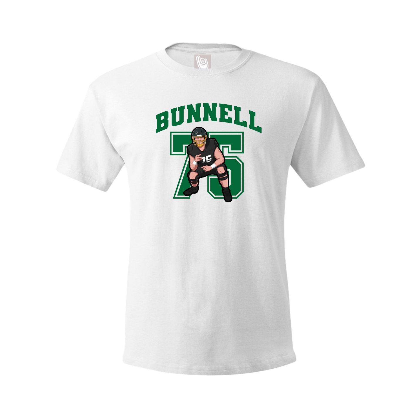 Youth Tee — Number in White