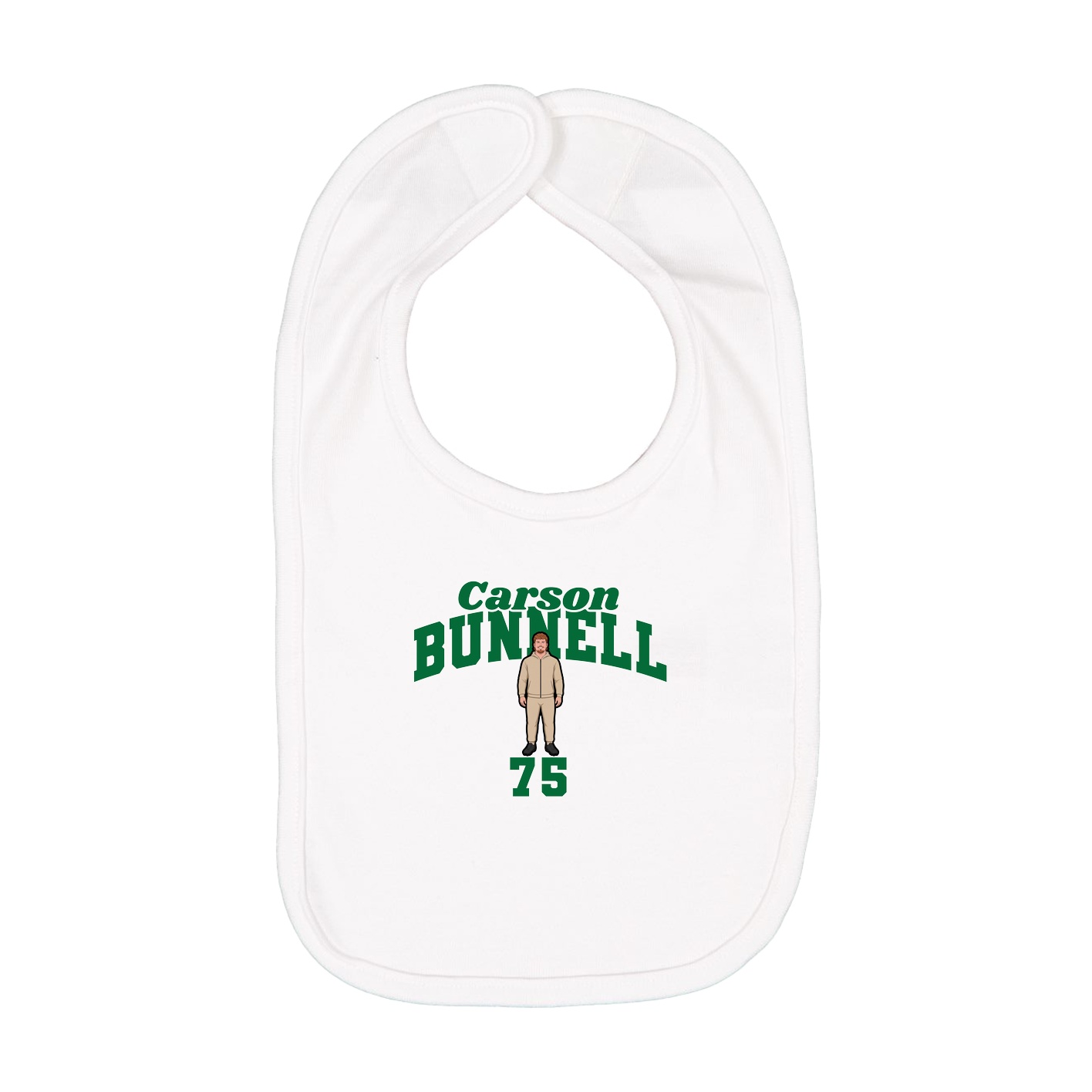 Infant Bib — Signature Arch in White