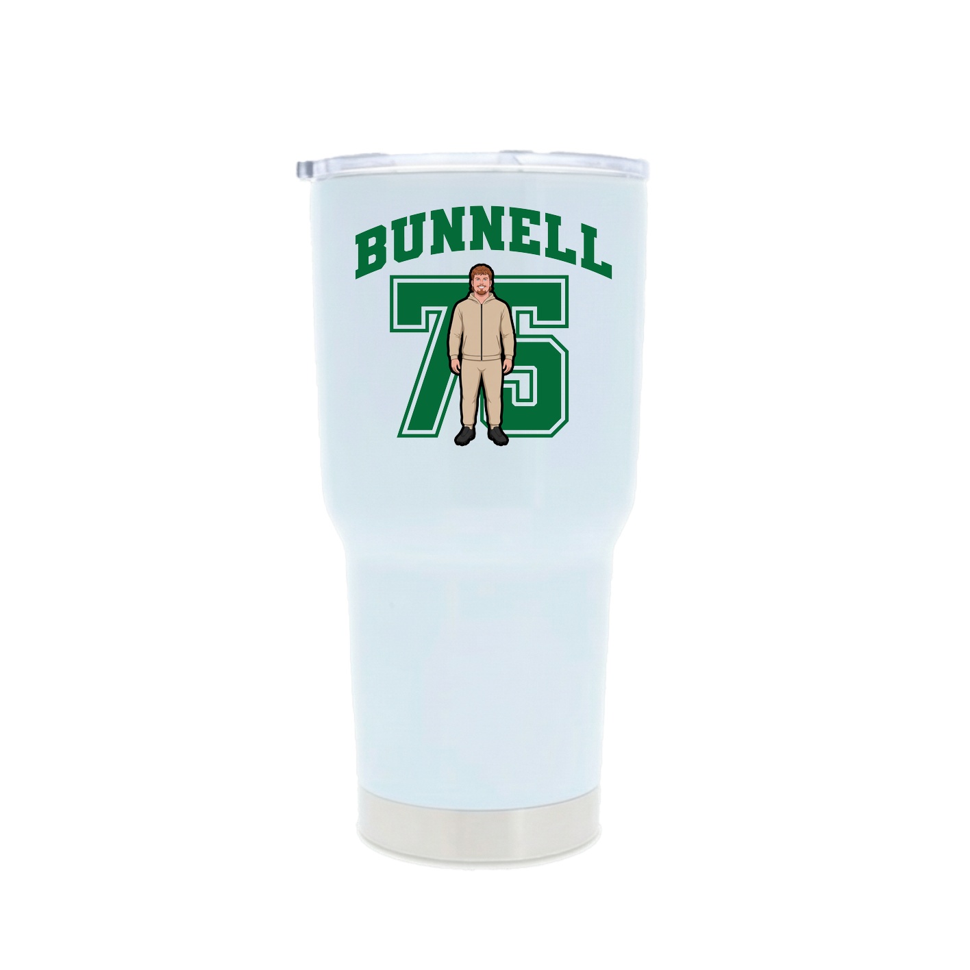 30oz Stainless Steel Tumbler — Number in White
