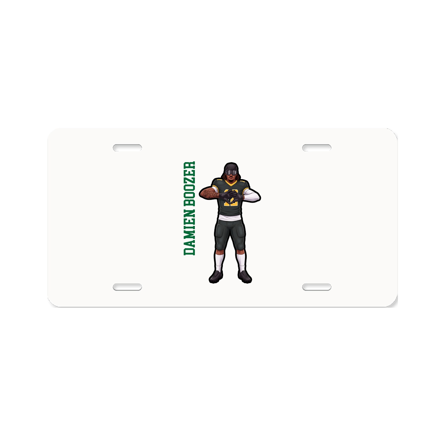 License Plate — Name Vertical in Classic