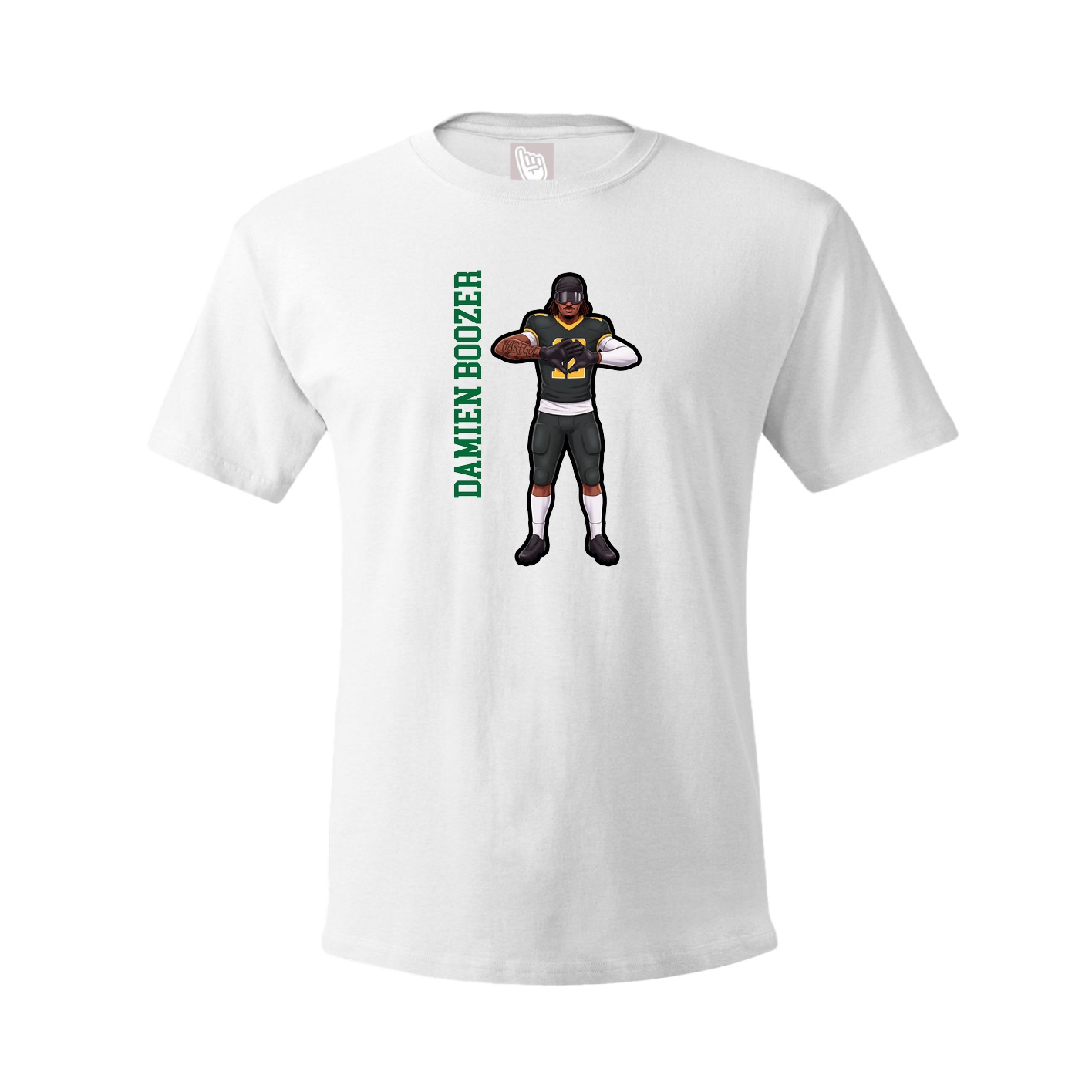 Tee — Name Vertical in White