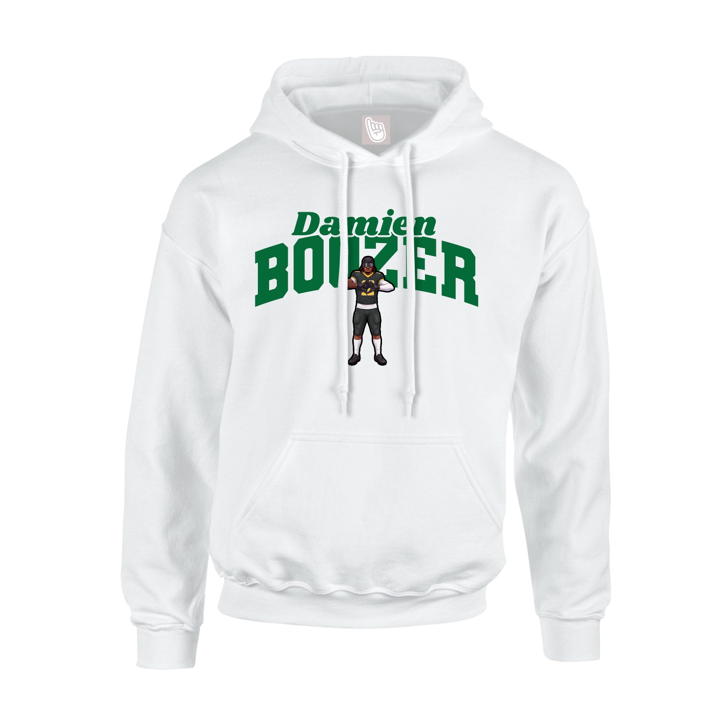 Hoodie — Signature Arch in White
