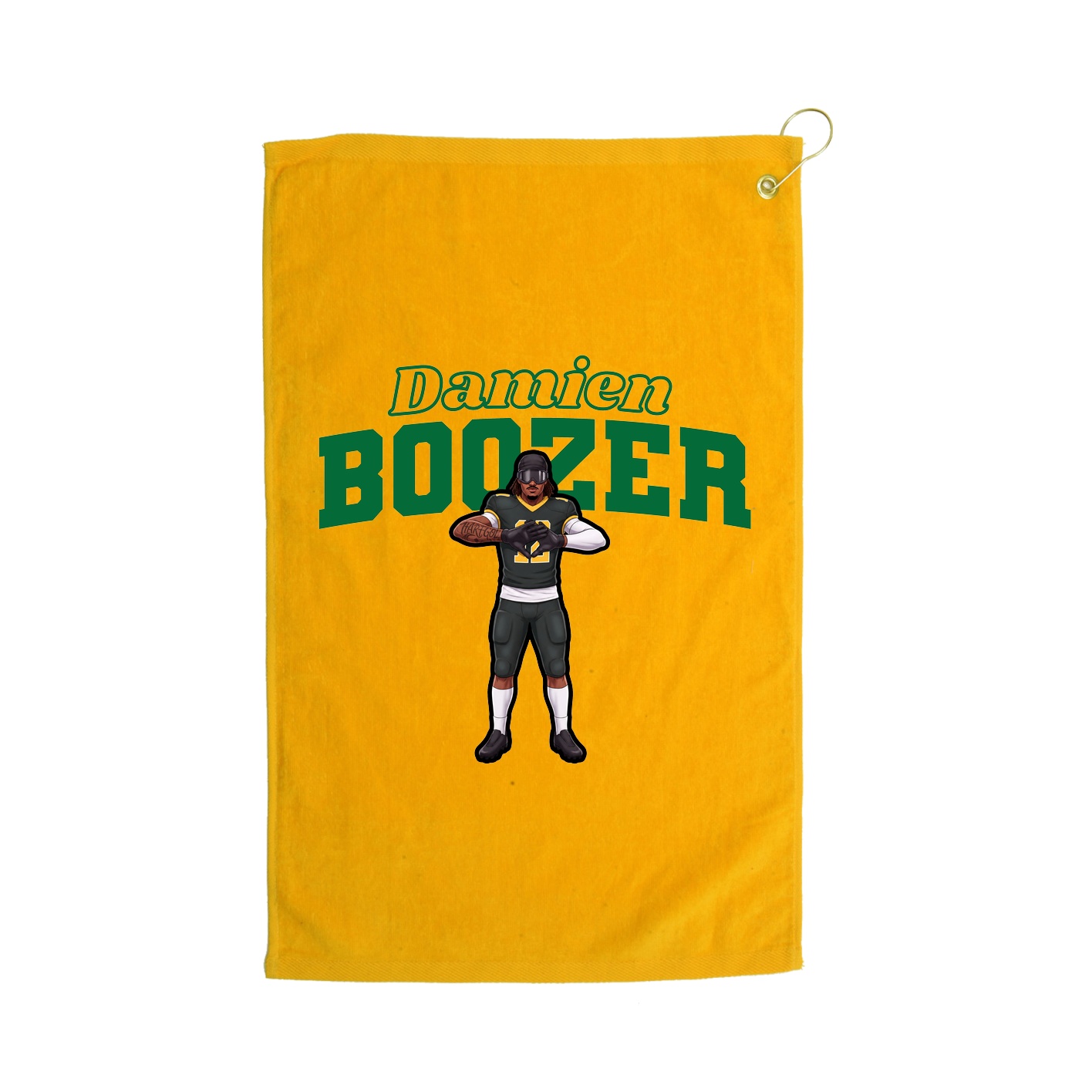 Golf Towel — Name Arch in Gold