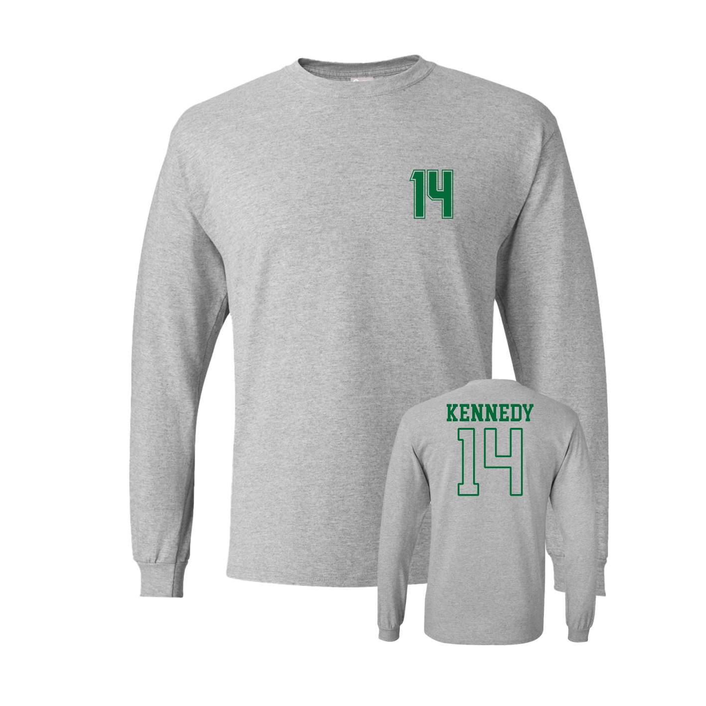 Long Sleeve Tee — Chest Back in Grey