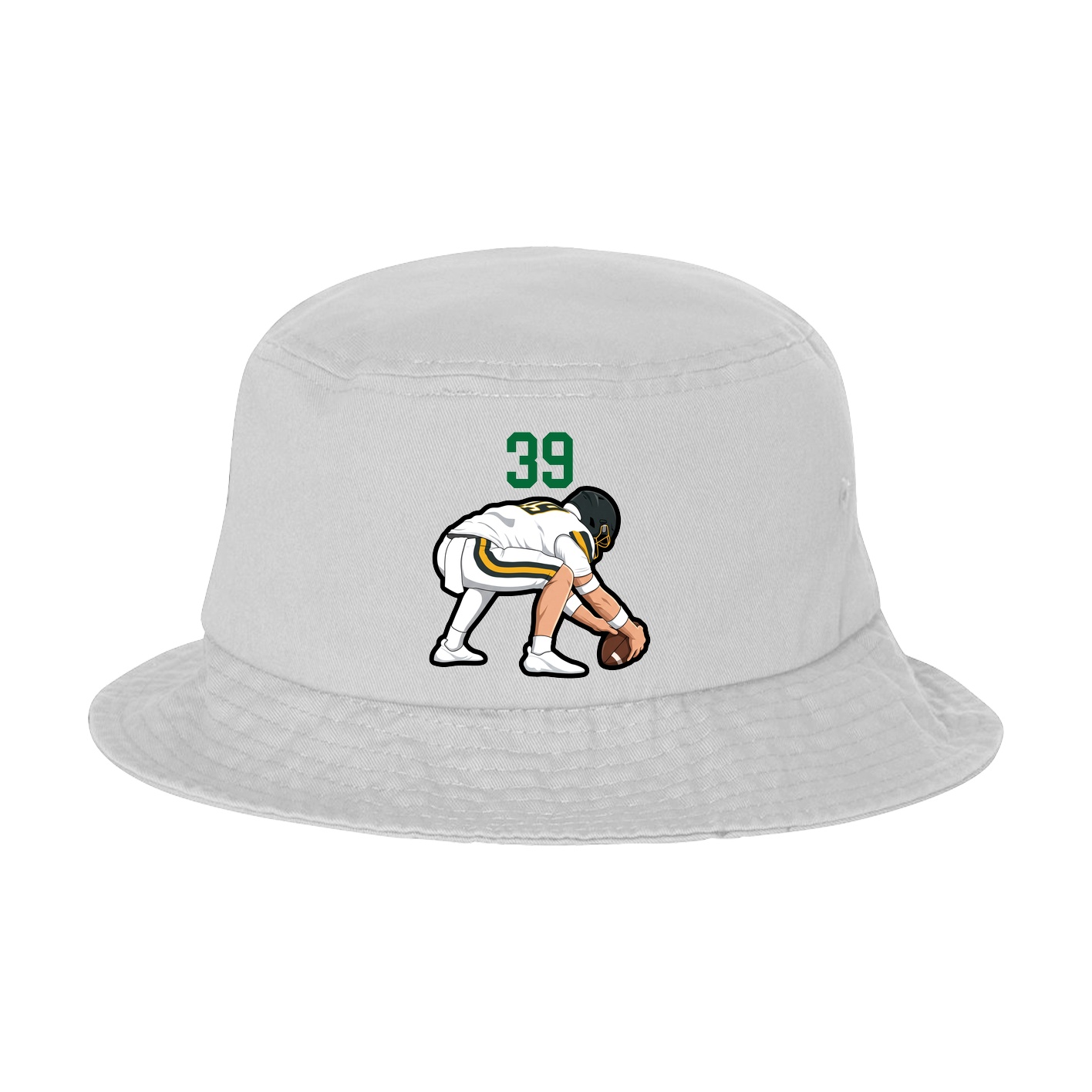Bucket Cap — Number Top in White