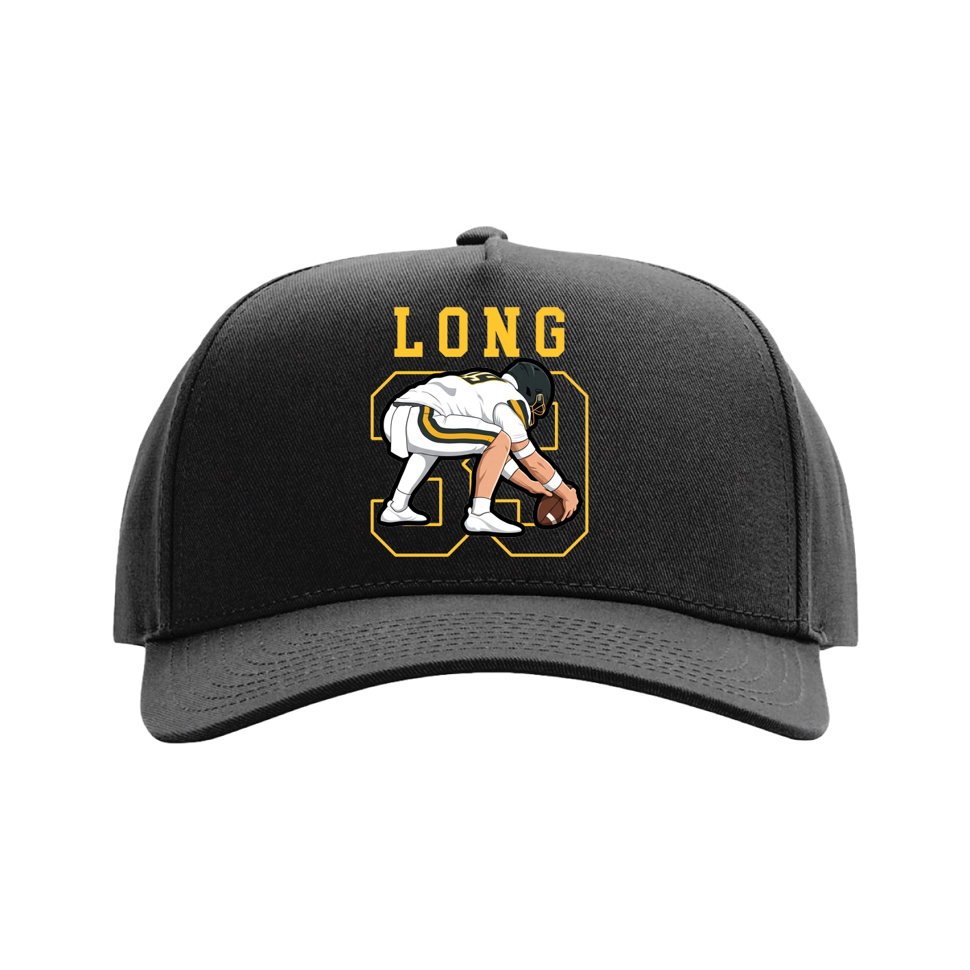 Full Fabric Five-Panel Champ Cap — Shirsey in Black