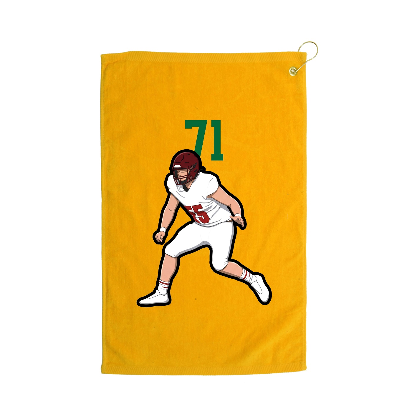 Golf Towel — Number Top in Gold