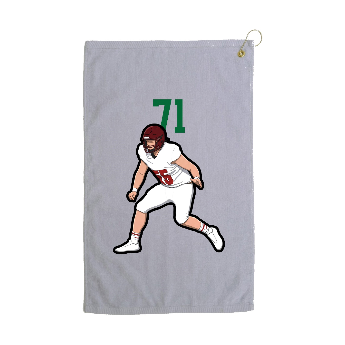 Golf Towel — Number Top in Grey