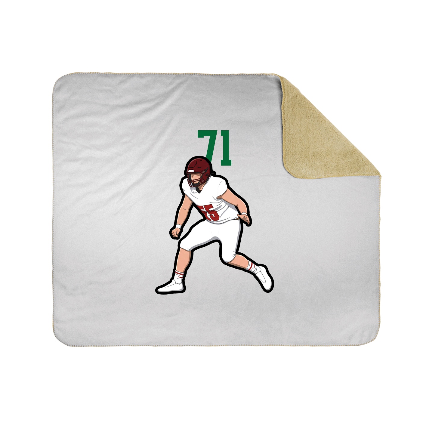Throw Blanket — Number Top in White