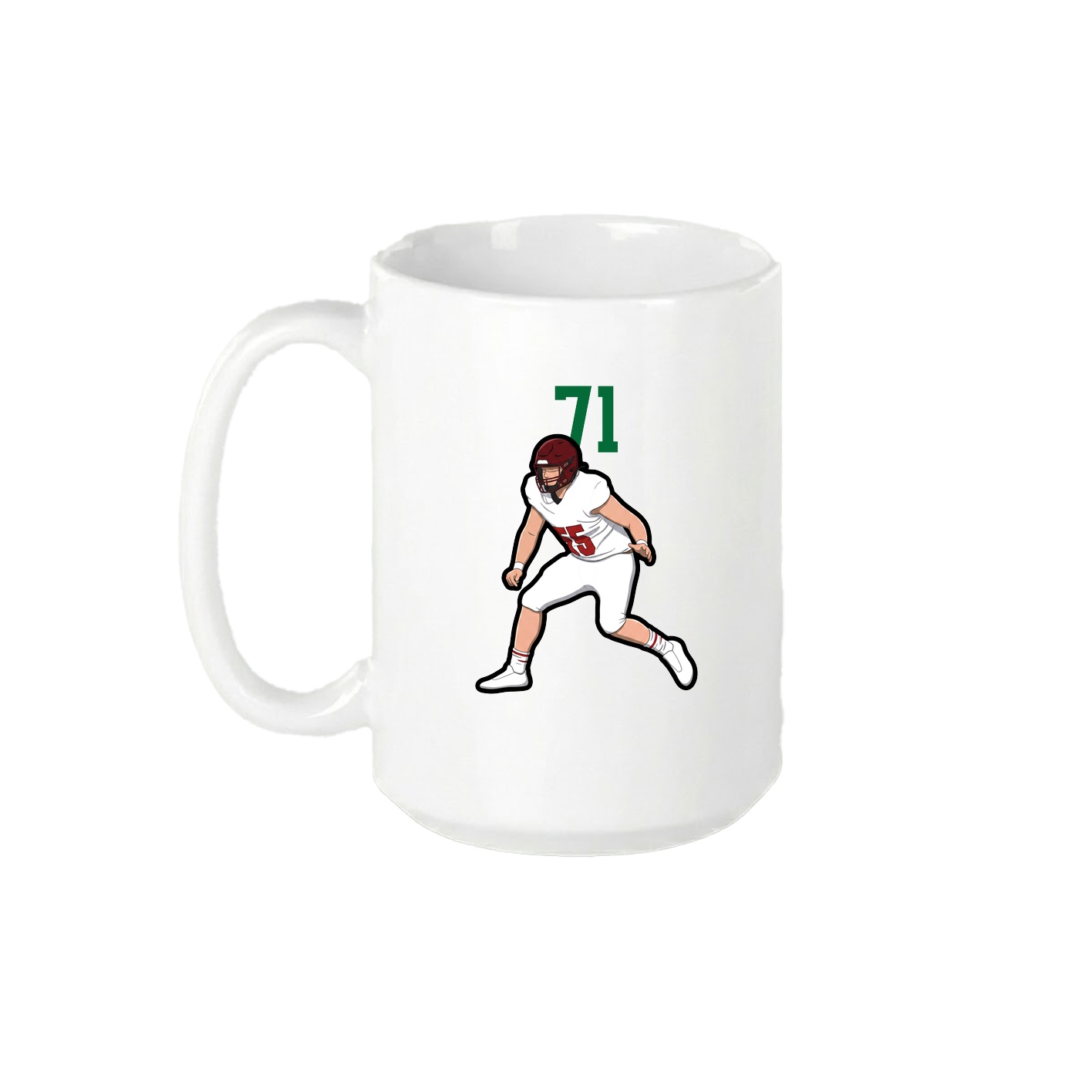 15oz Coffee Mug — Number Top in White