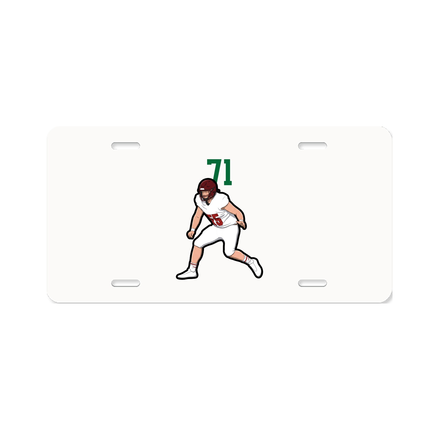 License Plate — Number Top in Classic