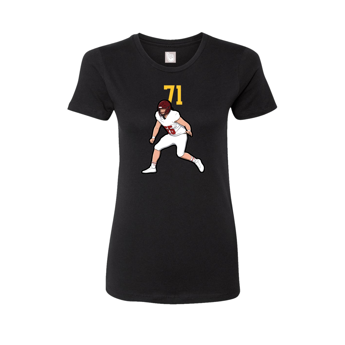 Womens Tee — Number Top in Black