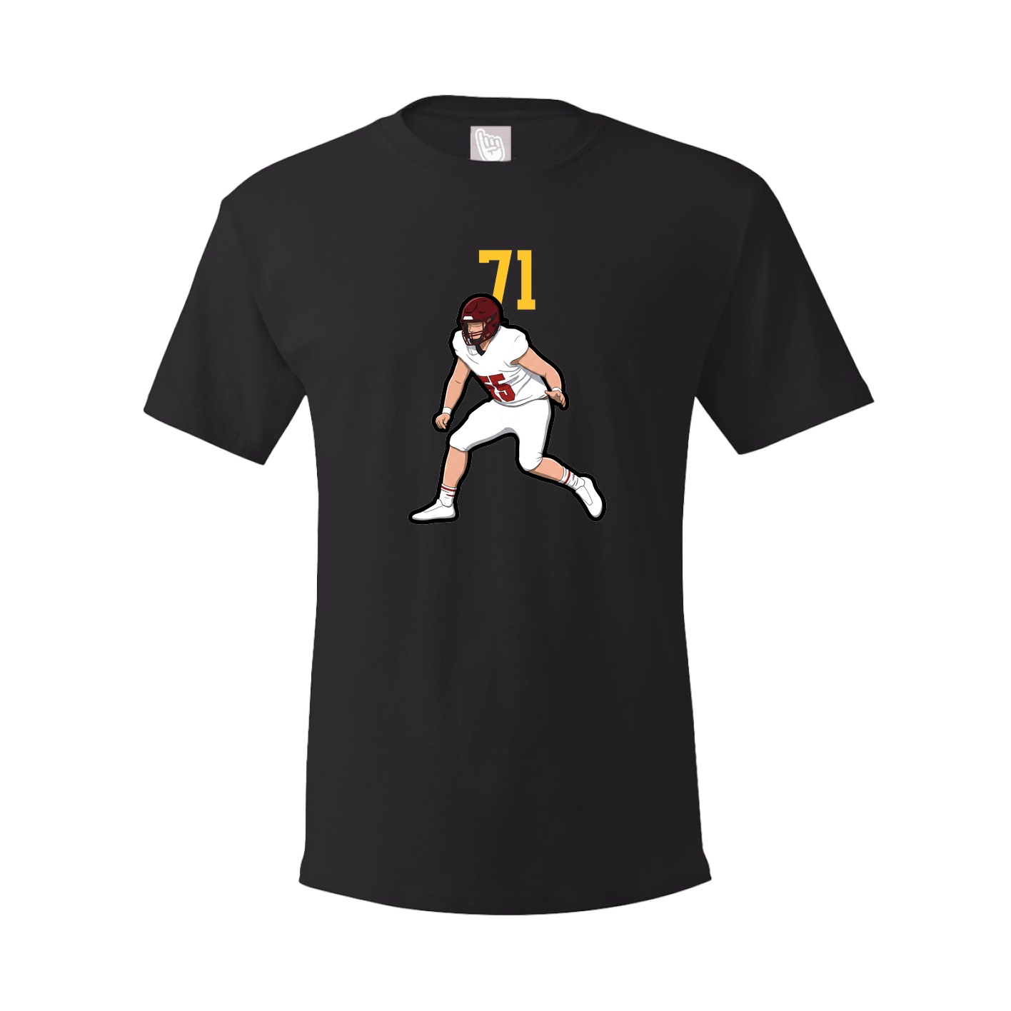 Youth Tee — Number Top in Black