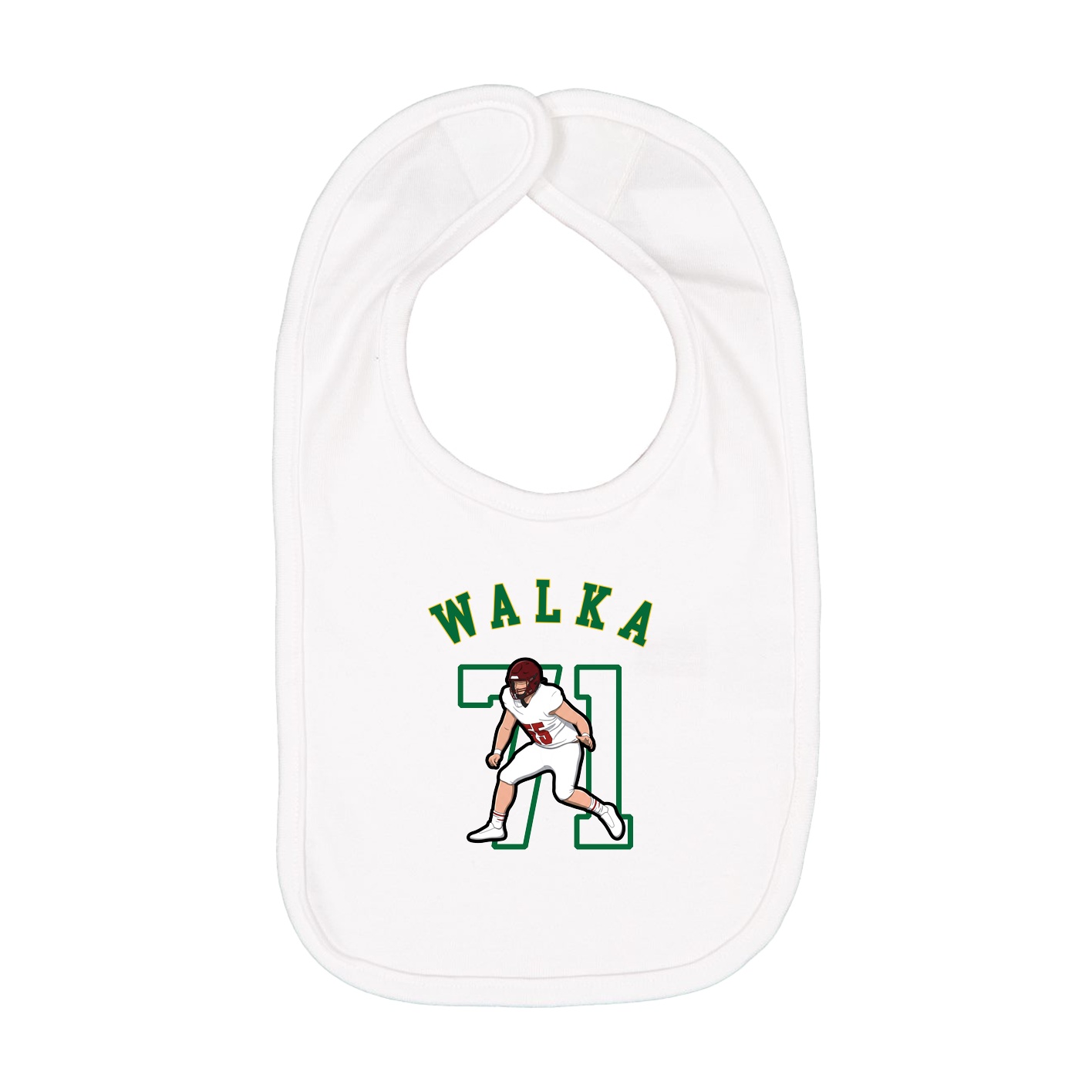 Infant Bib — Shirsey Arch in White