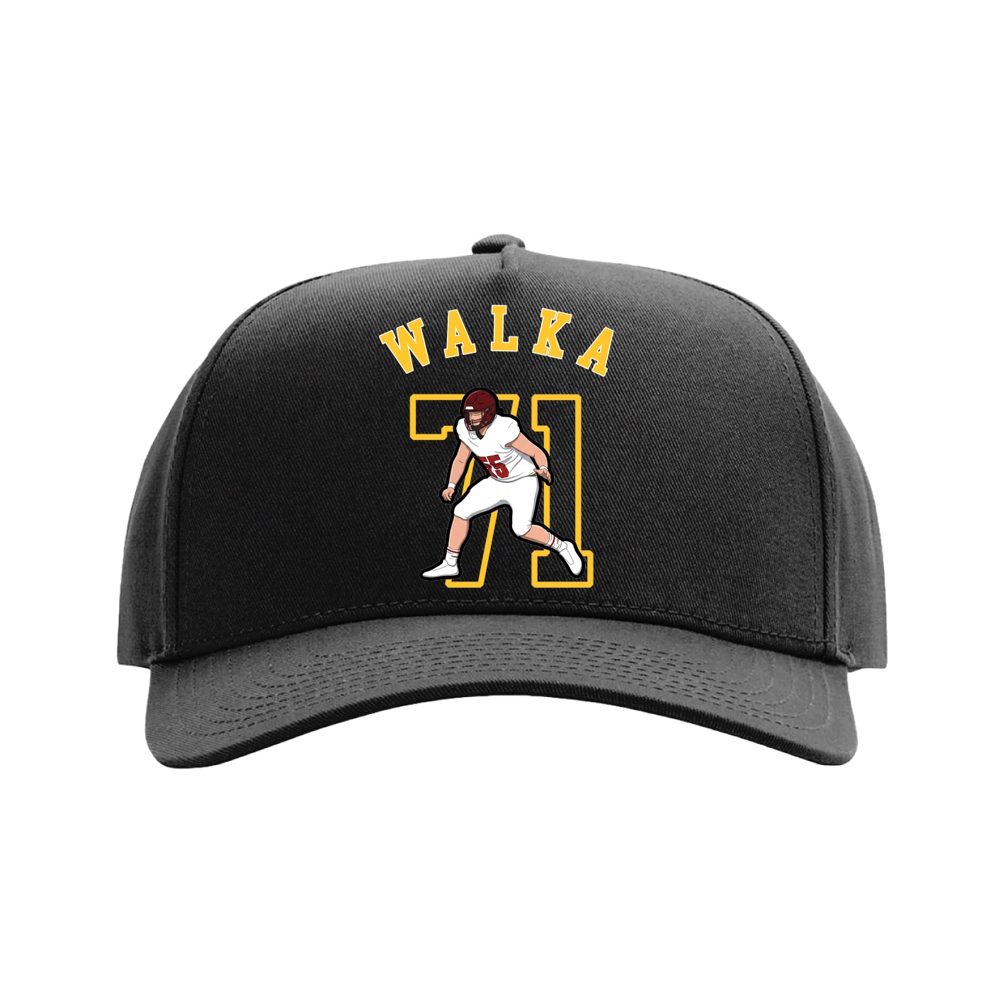 Full Fabric Five-Panel Champ Cap — Shirsey Arch in Black