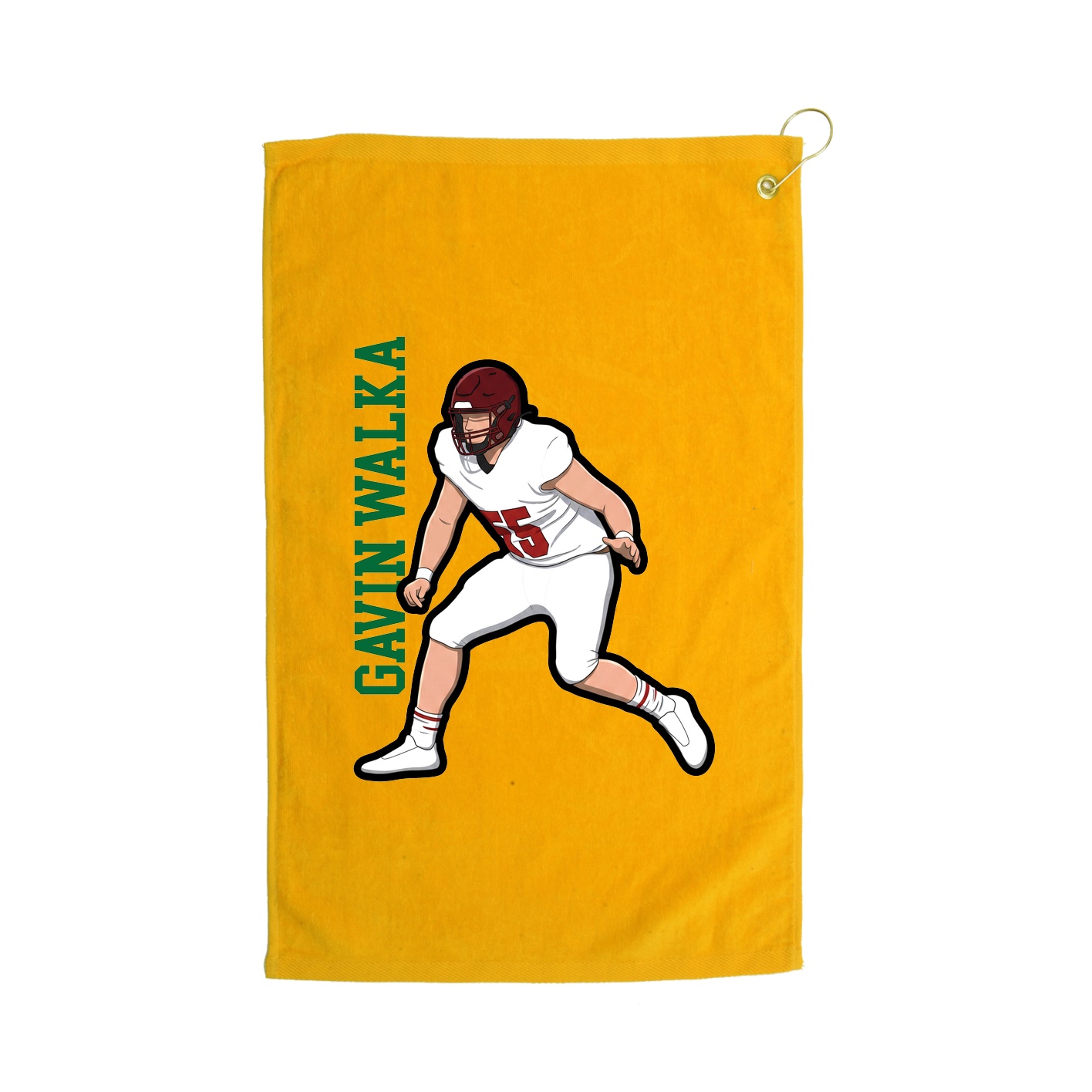 Golf Towel — Name Vertical in Gold