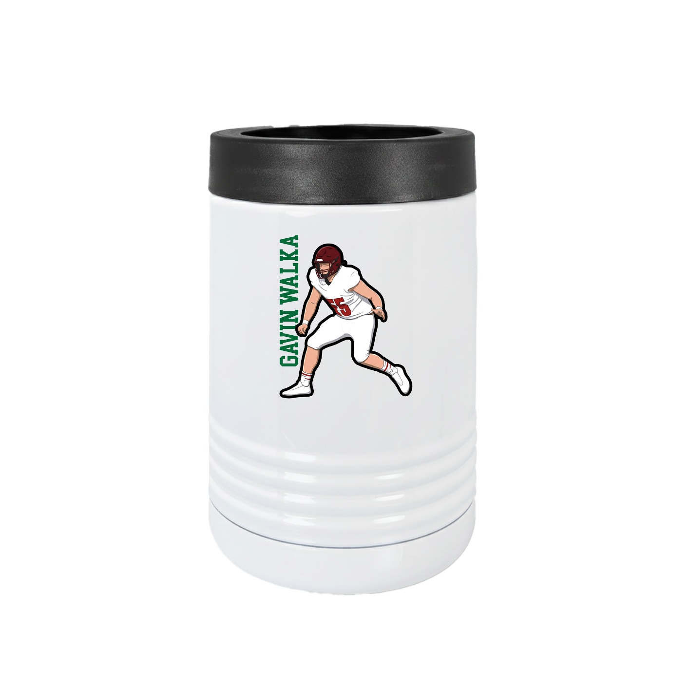 Beverage Holder — Name Vertical in White