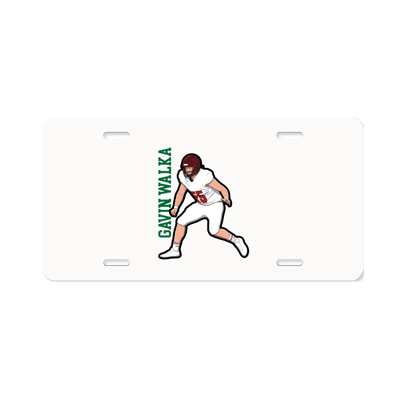 License Plate — Name Vertical in Classic