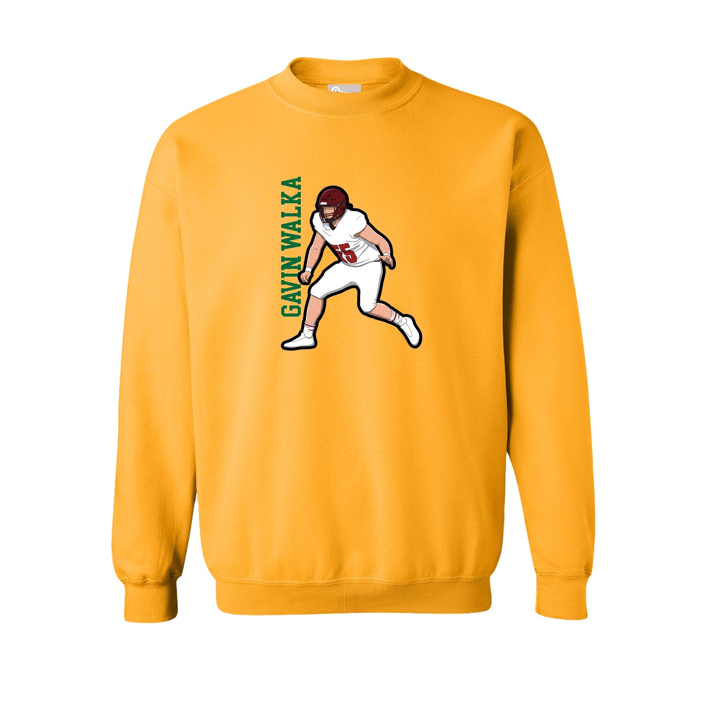 Fleece Crew — Name Vertical in Gold
