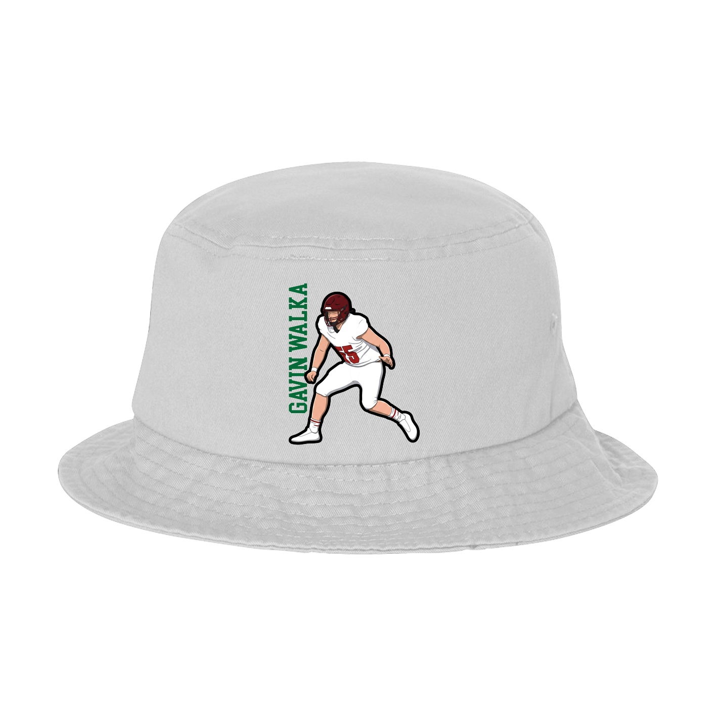 Bucket Cap — Name Vertical in White