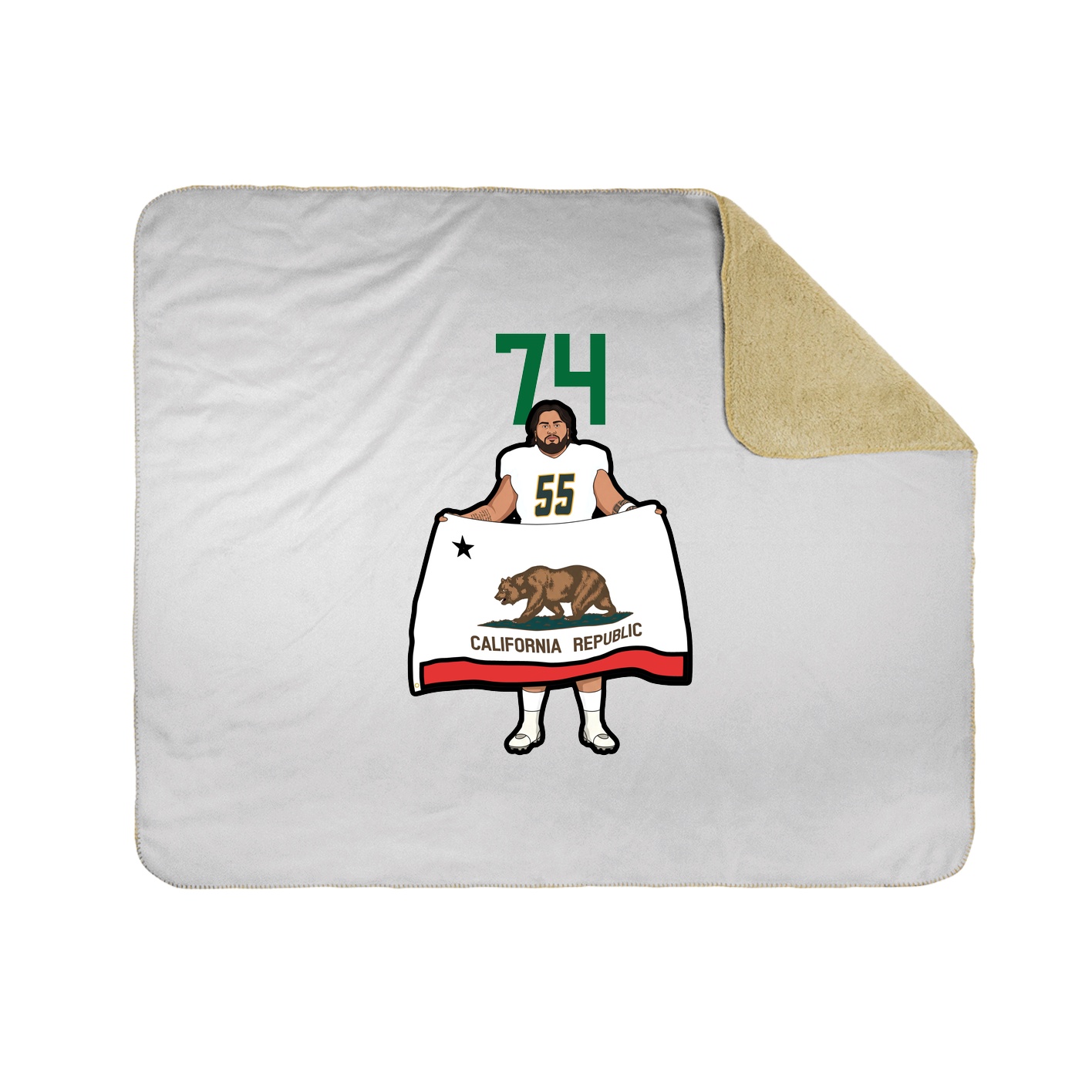 Throw Blanket — Number Top in White