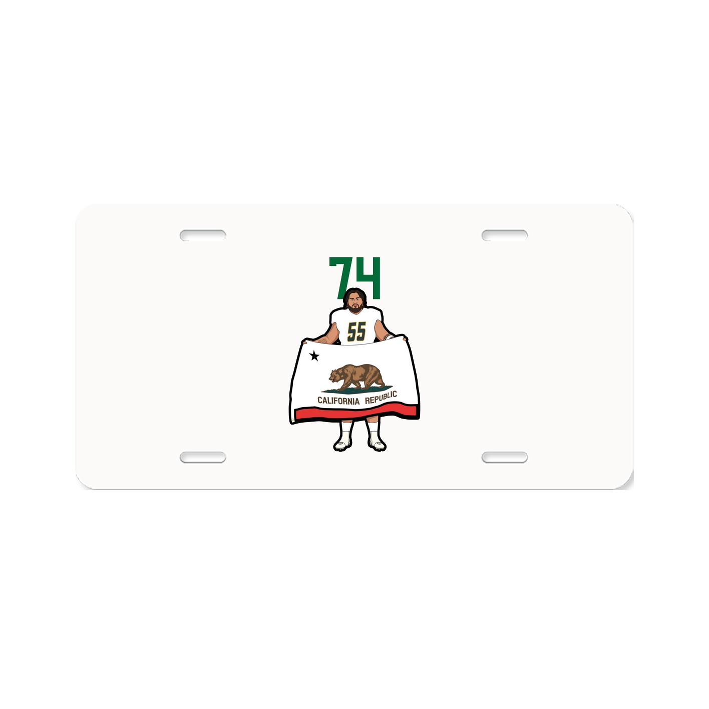 License Plate — Number Top in Classic