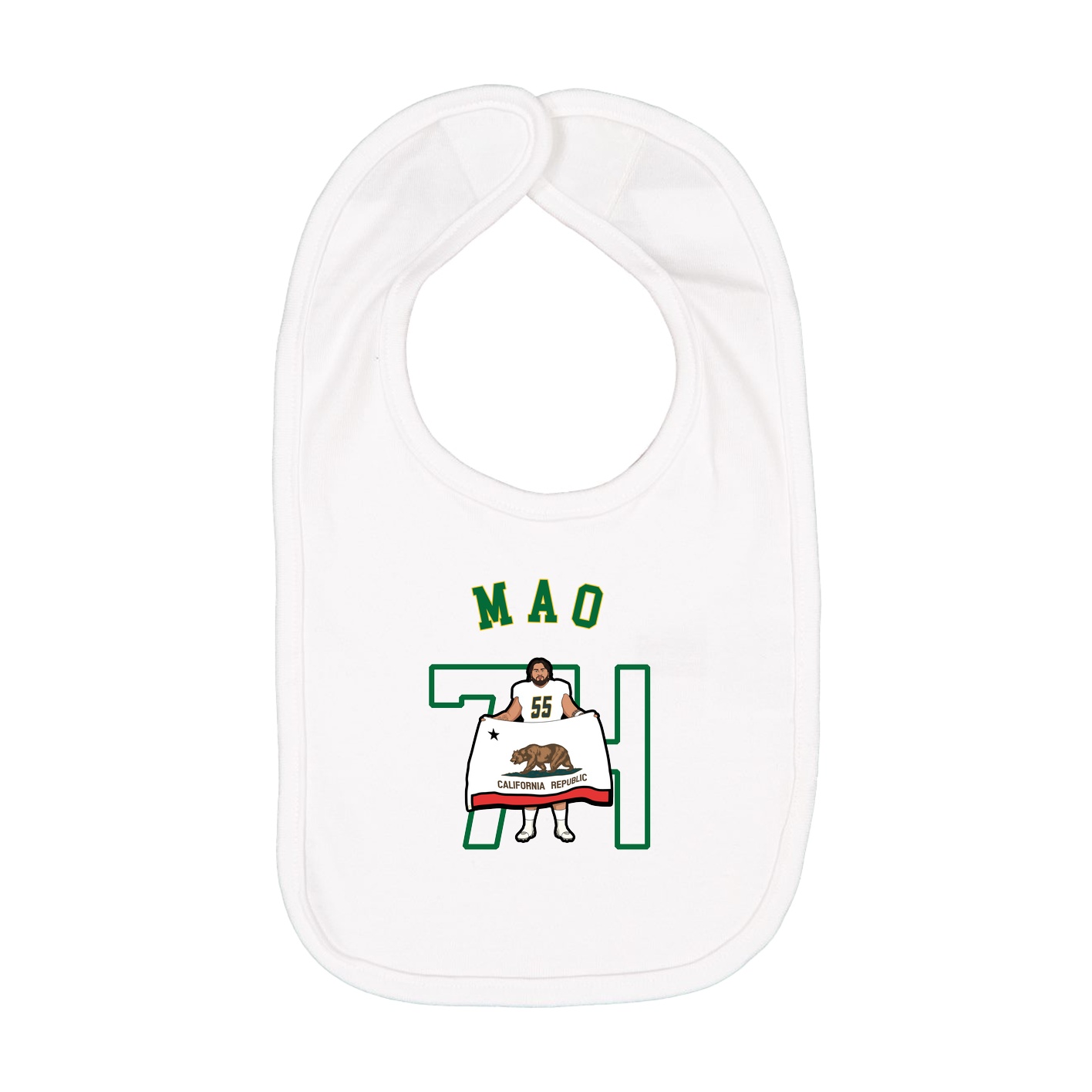 Infant Bib — Shirsey Arch in White