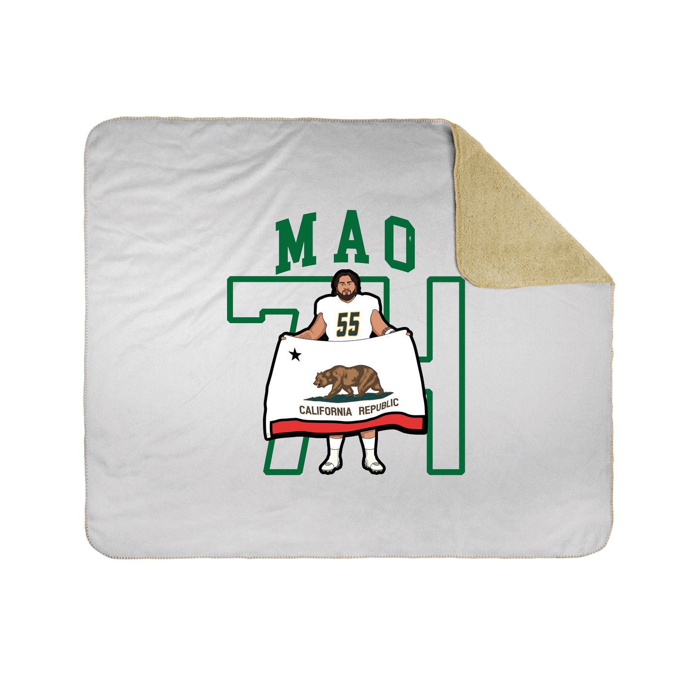 50x60 Sherpa Lined Throw Blanket