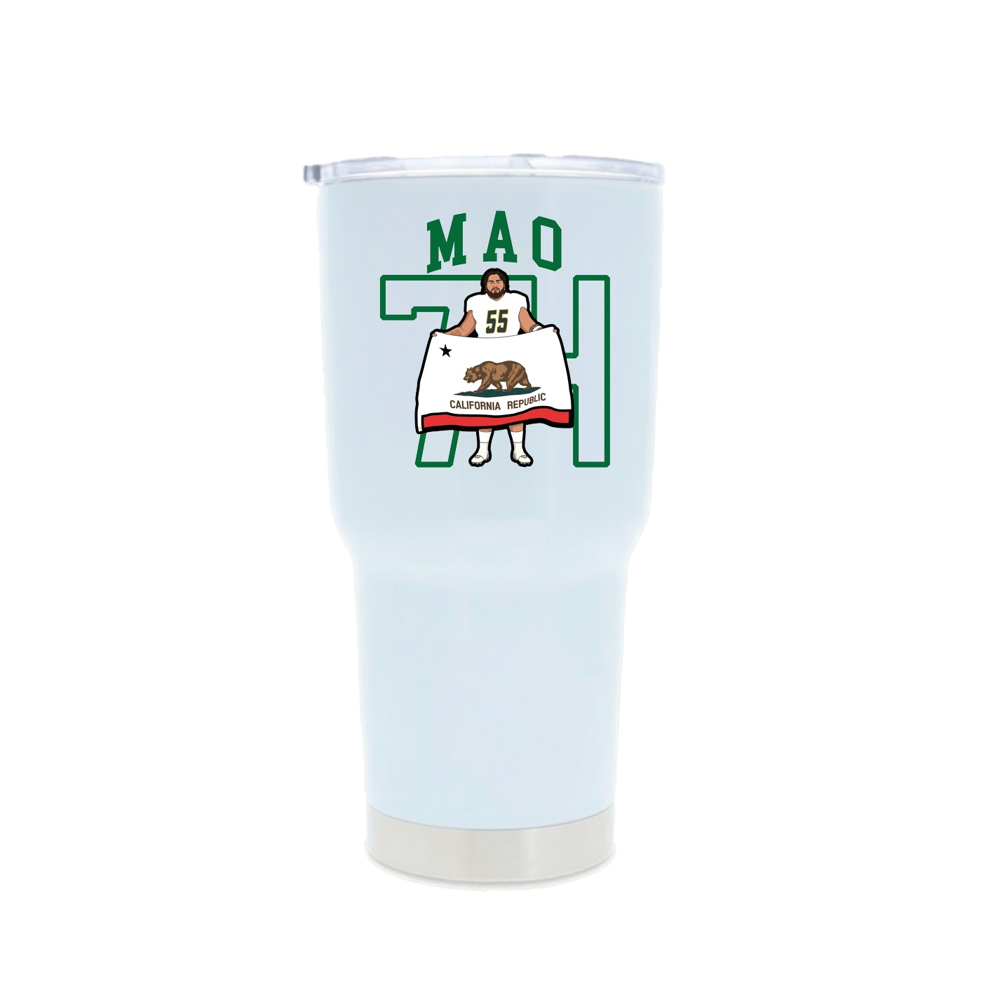 30oz Stainless Steel Tumbler — Shirsey in White