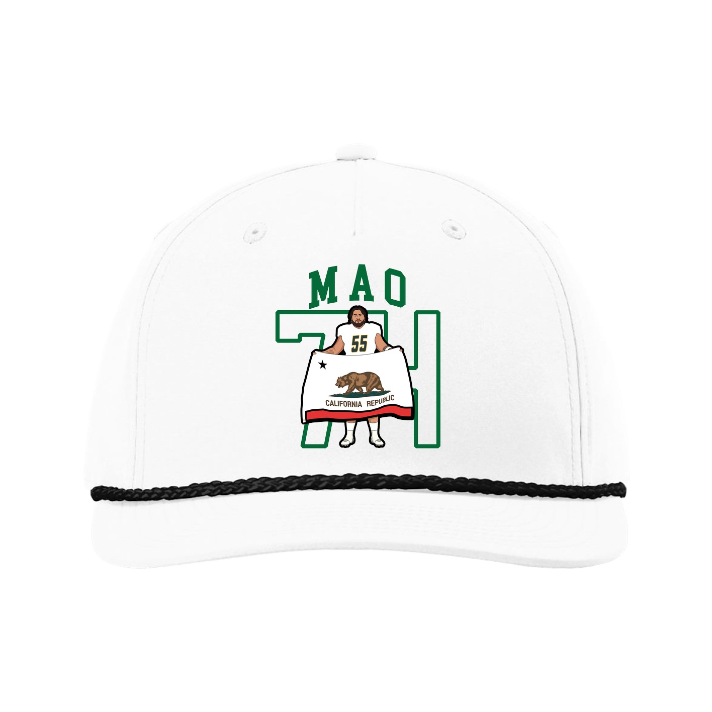 Five-Panel Classic Rope Cap — Shirsey in White