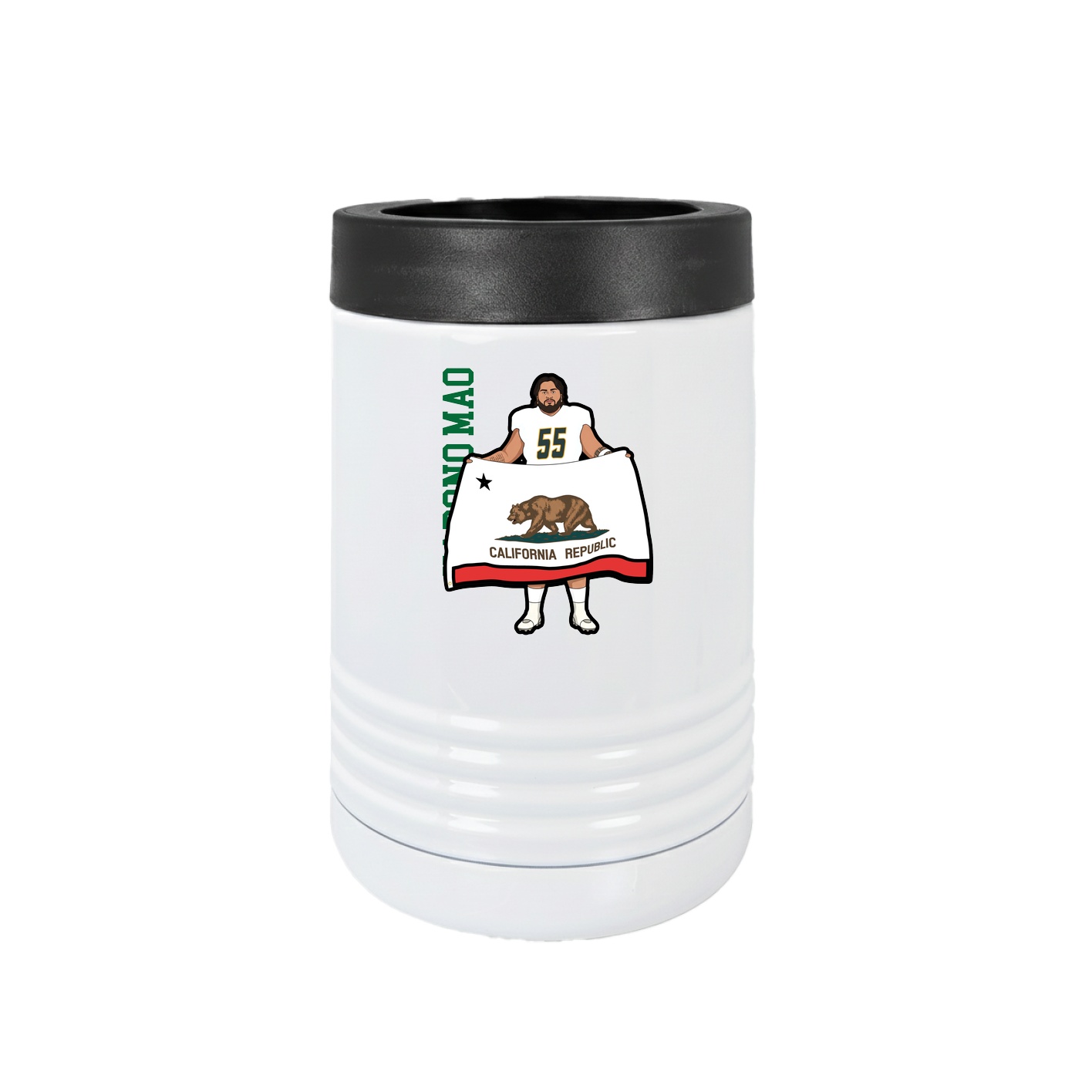 Beverage Holder — Name Vertical in White