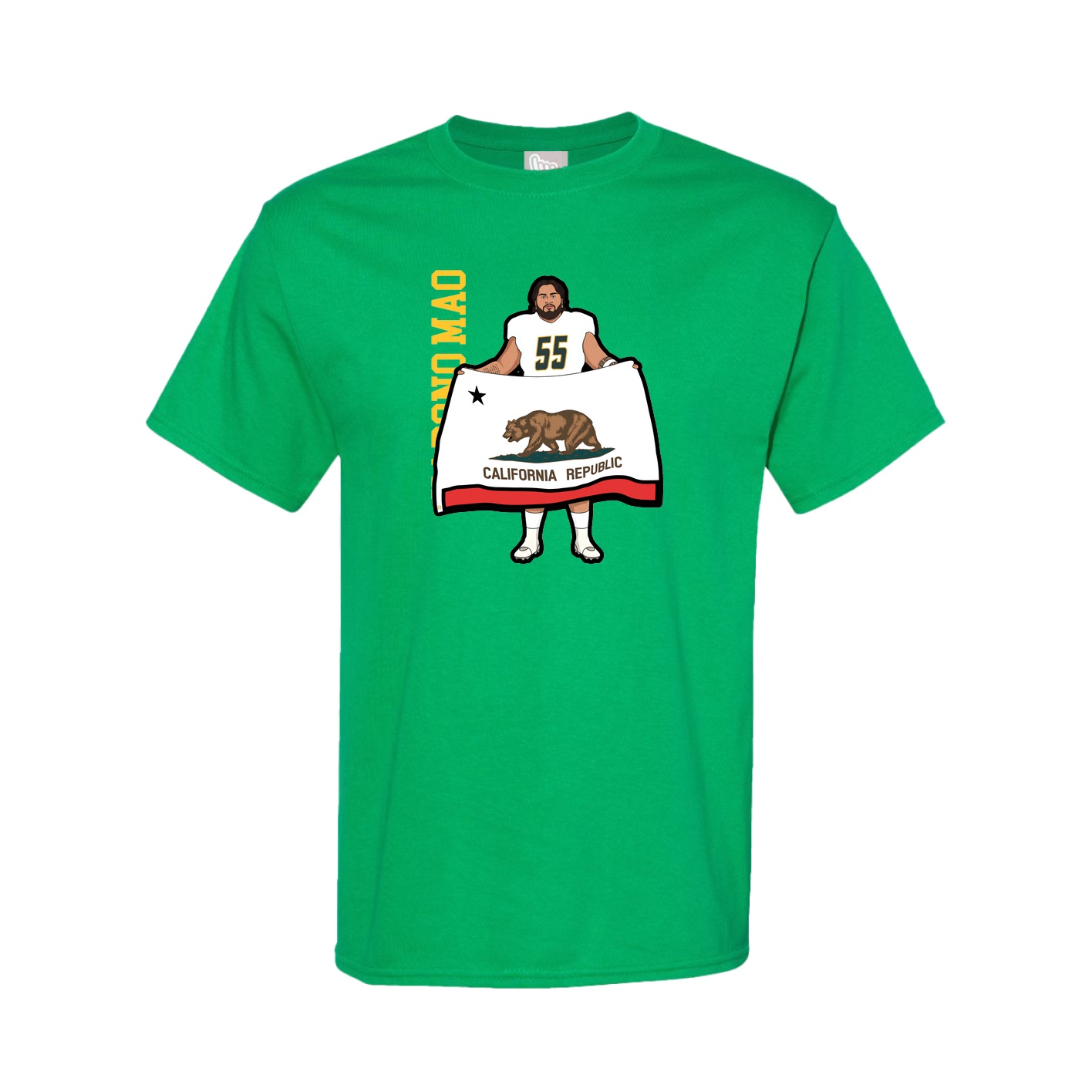 Tee — Name Vertical in Green