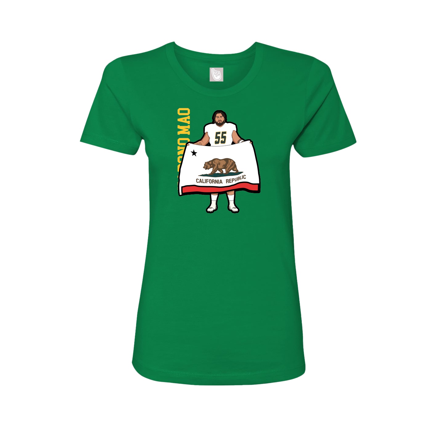 Womens Tee — Name Vertical in Green
