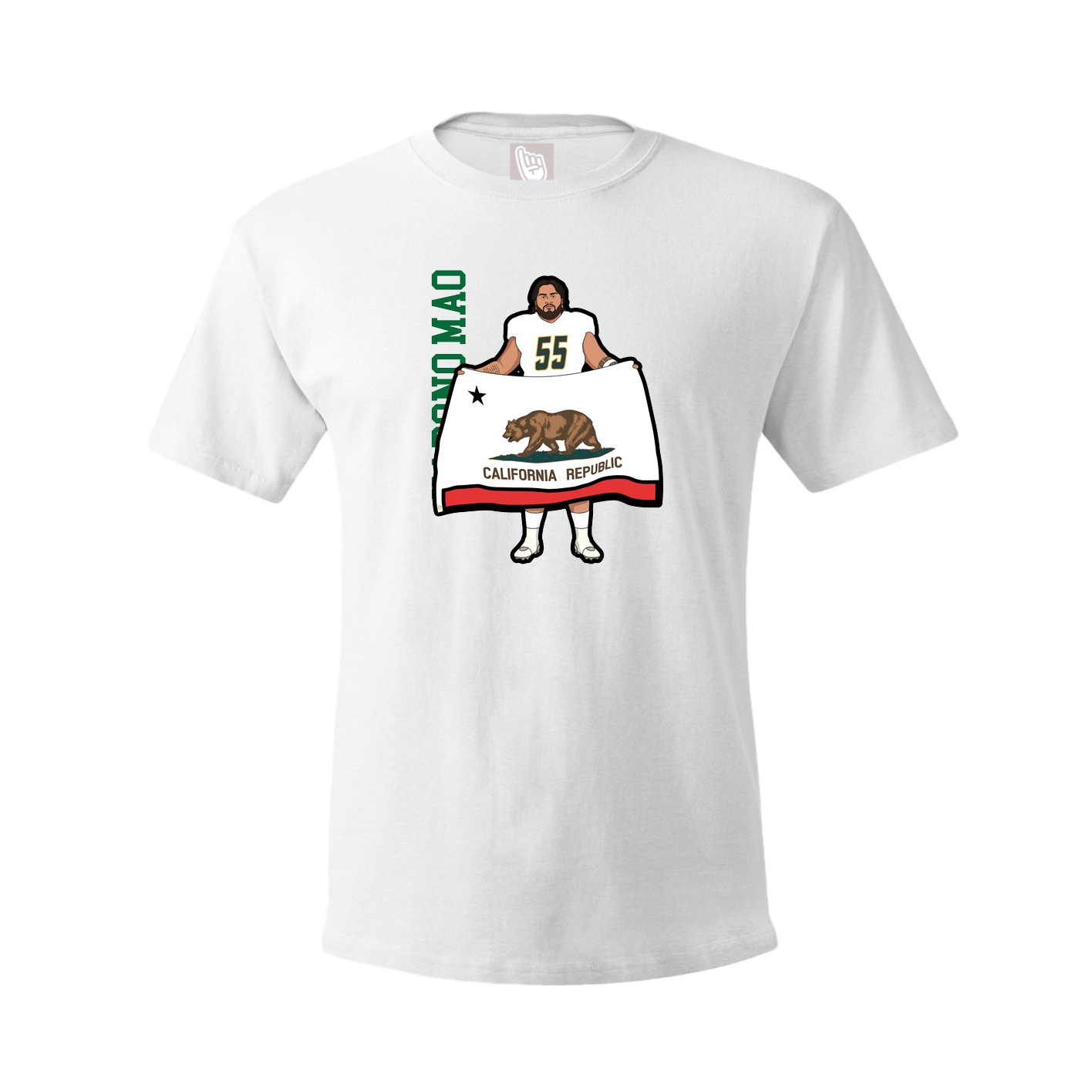 Youth Tee — Name Vertical in White