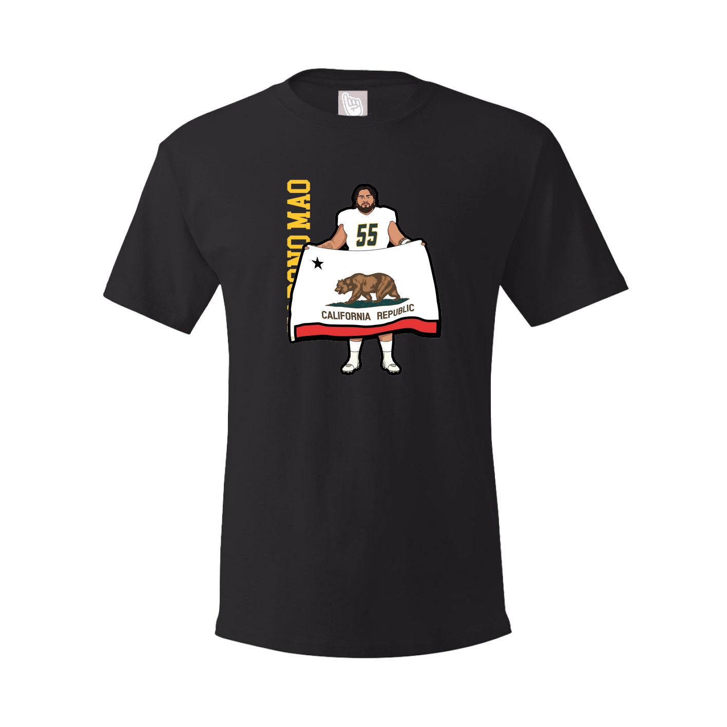 Youth Tee — Name Vertical in Black