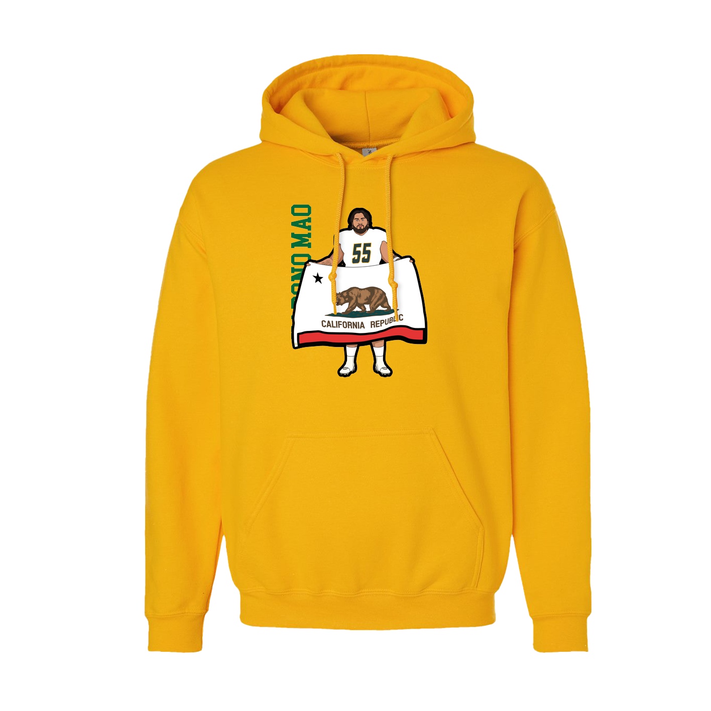 Youth Hoodie — Name Vertical in Gold