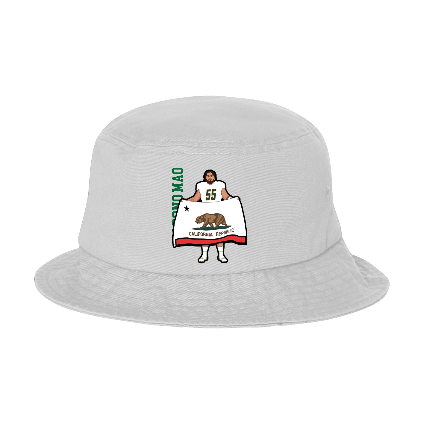Bucket Cap — Name Vertical in White