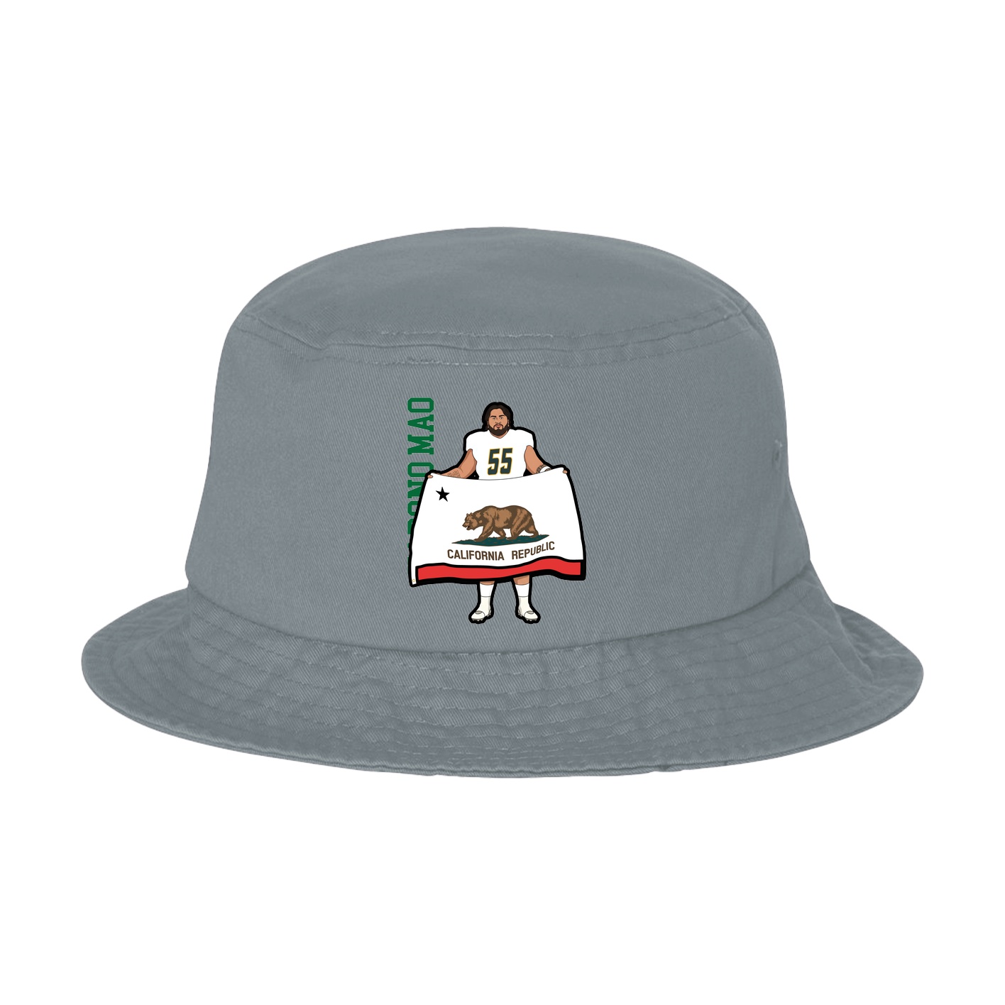 Bucket Cap — Name Vertical in Grey