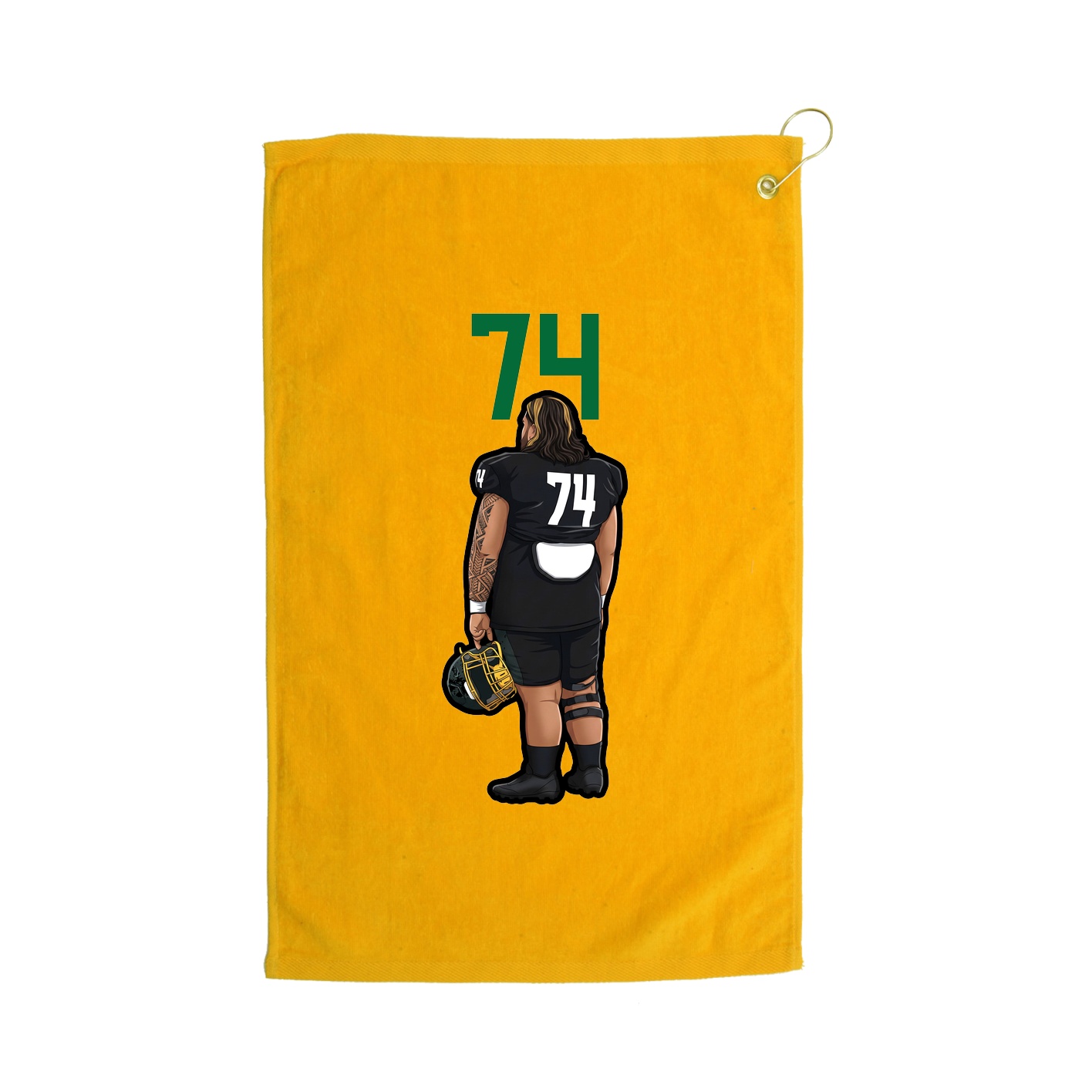 Golf Towel — Number Top in Gold
