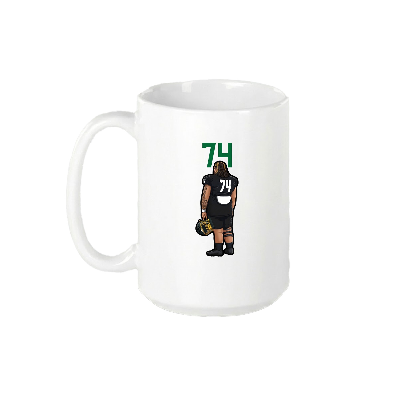 15oz Coffee Mug — Number Top in White