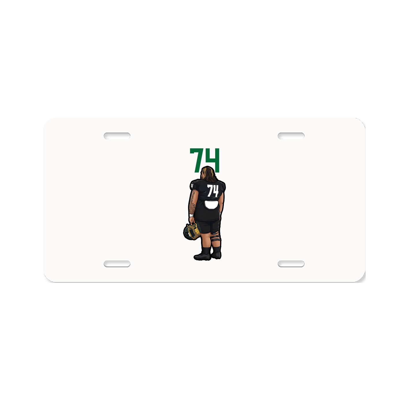 License Plate — Number Top in Classic