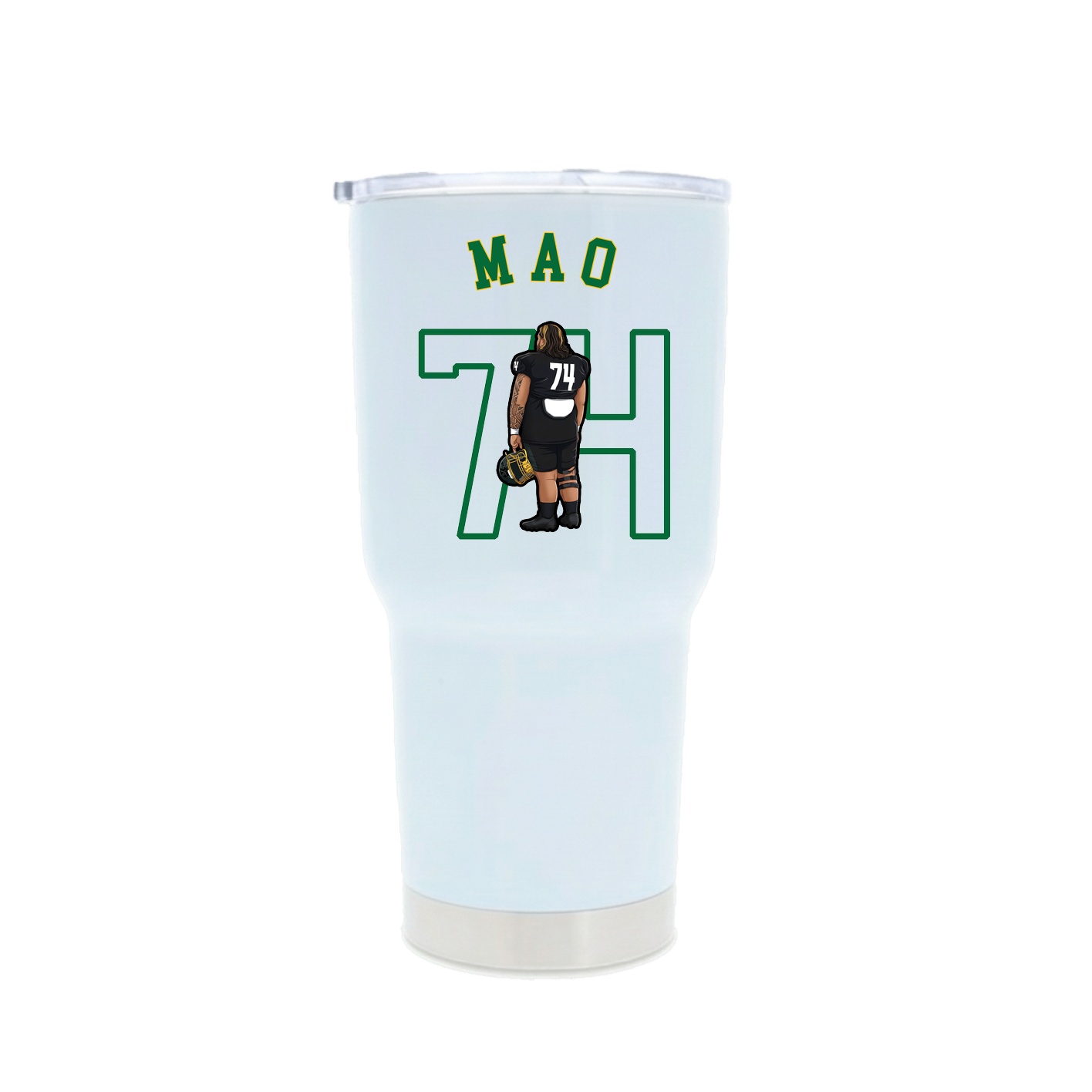 30oz Stainless Steel Tumbler — Shirsey Arch in White