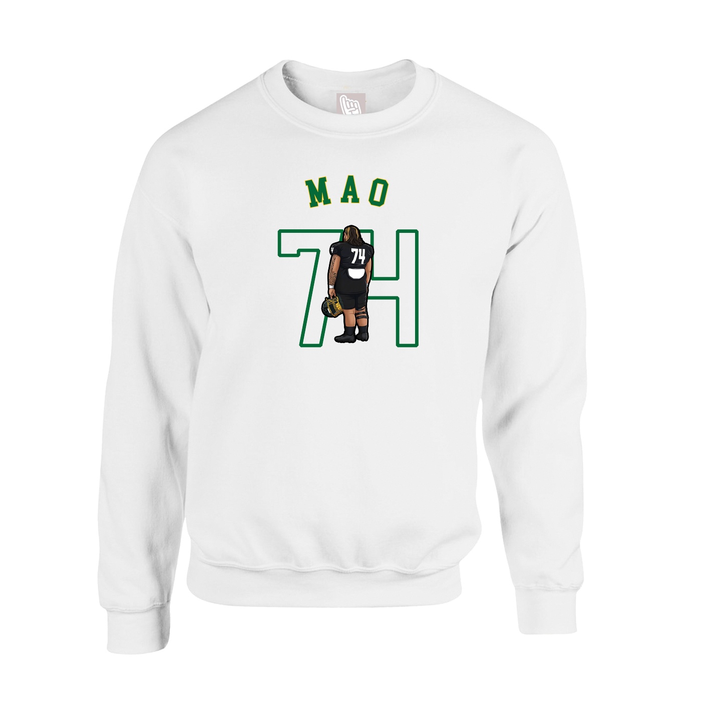 Fleece Crew — Shirsey Arch in White