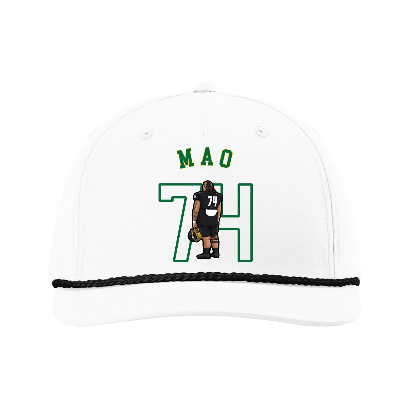 Five-Panel Classic Rope Cap — Shirsey Arch in White