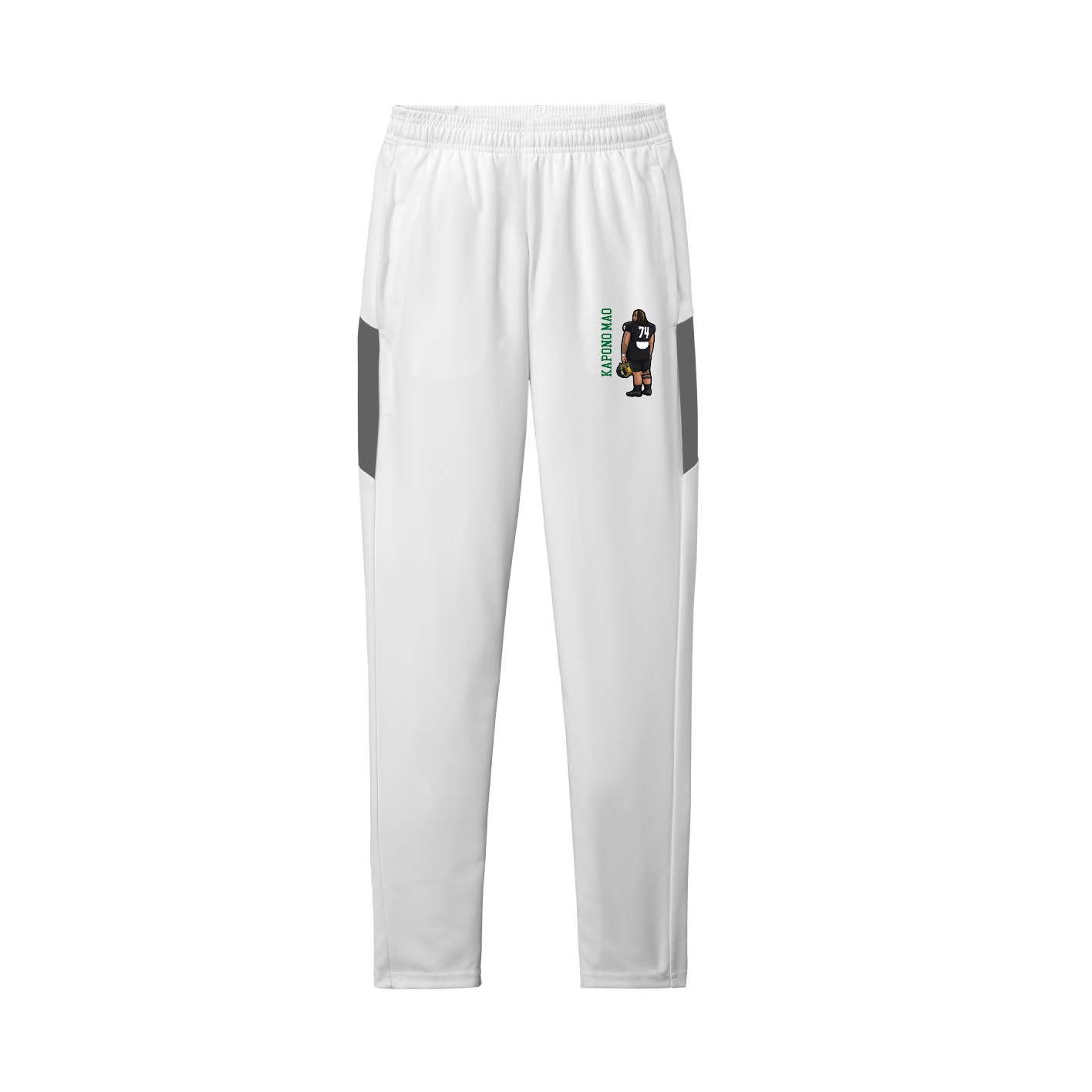 Team Travel Pant — Name Vertical in White/Grey